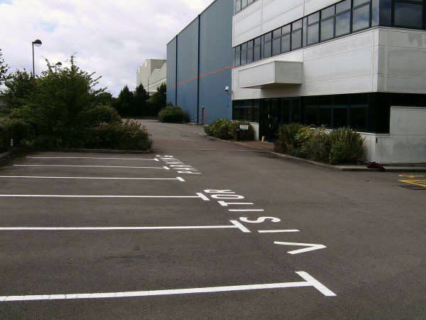 KVR Coatings External Car Park Line Marking for Warehouses and Factories