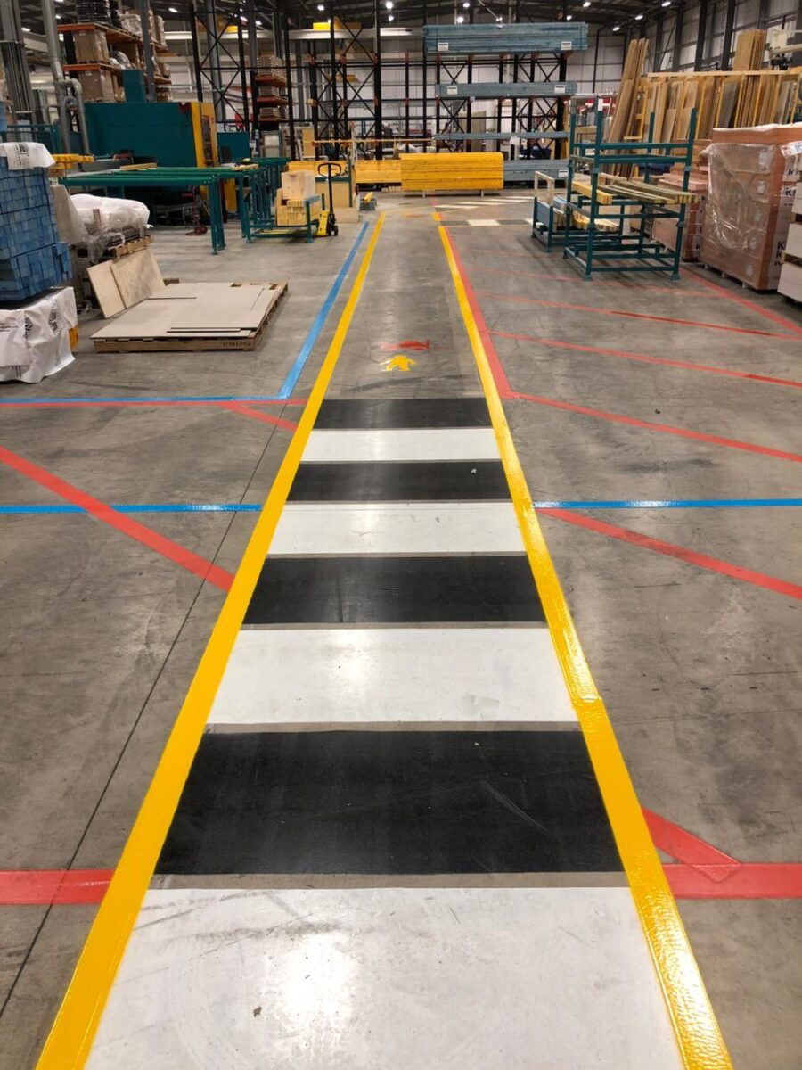 Warehouse Walkways Line Marking