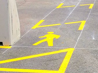 Fire Exit Line Marking Car Parking Line Marking