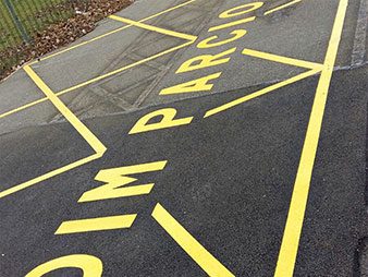 Hatched Car Parking Line Marking