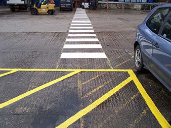 Pedestrian Road and Car Parking Line Marking
